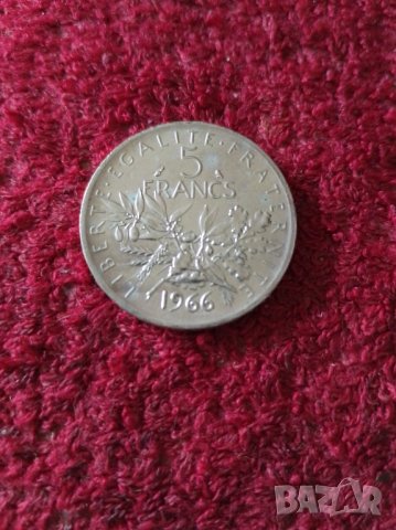 5 франка 1966 сребро 