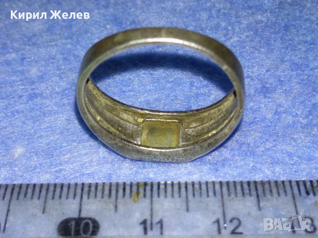 СТАРИНЕН СКЪПОЦЕНЕН СРЕБЪРЕН ПРЪСТЕН ВИСОКА ПРОБА СРЕБРО РЪЧНА РАБОТА с ШЛИФОВАН РЯДЪК ЯСПИС 43859, снимка 10 - Антикварни и старинни предмети - 44661386