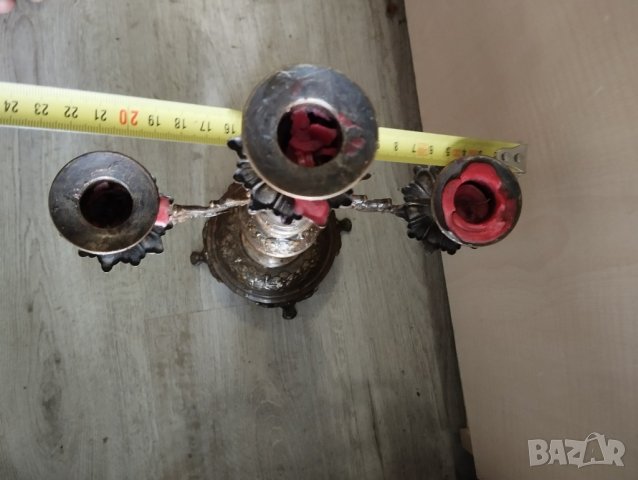 стар бароков свещник, снимка 5 - Антикварни и старинни предмети - 41343552