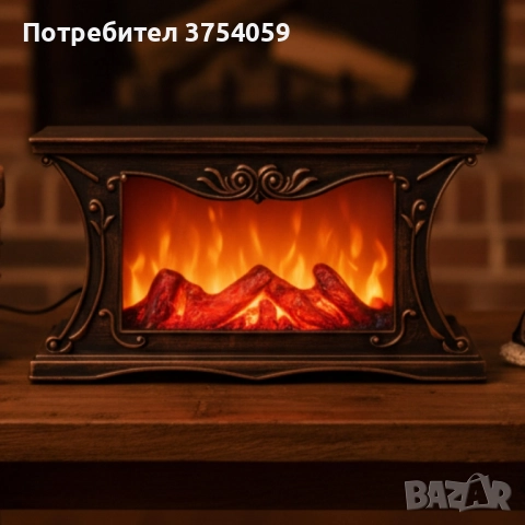Декоративна LED камина с реалистичен ефект на пламък и жарава, снимка 5 - Декорация за дома - 51928731