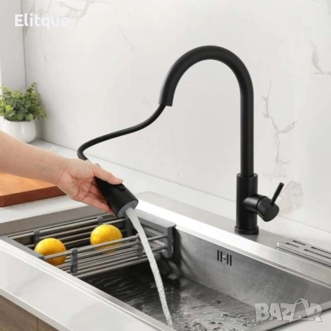 Кухненски смесител с издърпващ се душ, снимка 4 - Други стоки за дома - 52854018