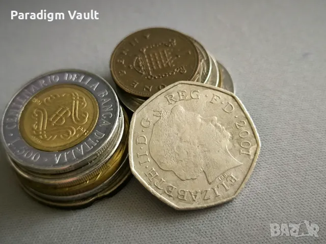 Монета - Великобритания - 50 пенса | 2001г., снимка 2 - Нумизматика и бонистика - 48649330