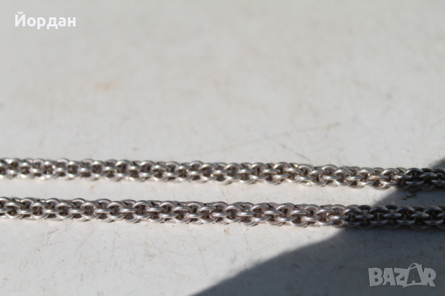 Сребърен синджир , снимка 3 - Колиета, медальони, синджири - 36453568