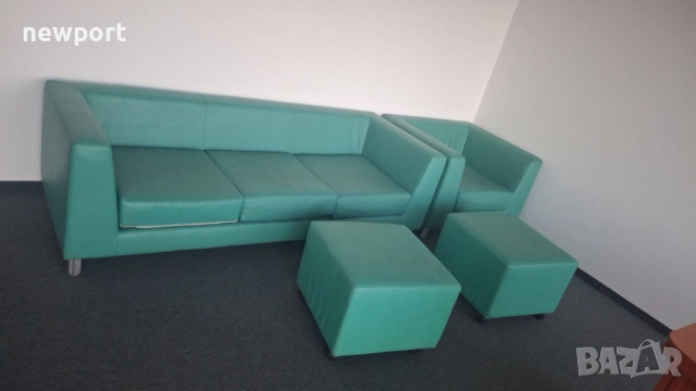 Кожена гарнитура от естествена кожа в отлично състояние, снимка 2 - Дивани и мека мебел - 52909562