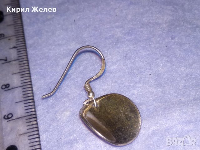 ЕЛЕГАНТНА ШИКОЗНА СНЕЖНОБЯЛА ЛЪСКАВА СРЕБЪРНА АРТ ОБЕЦА ПОЛИРАНО СРЕБРО 925 ПРОБА РЪЧНА РАБОТА 38752, снимка 12 - Обеци - 41741069