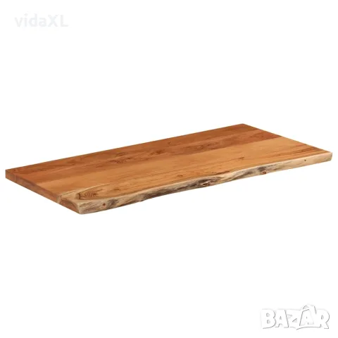 vidaXL Плот за маса, 80x40x3,8 см, правоъгълен, акация масив, жив ръб, снимка 3 - Етажерки - 56147301