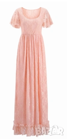 Дълга дантелена рокля 
