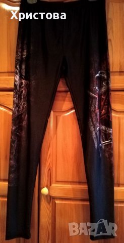 Черен спортен клин с шарка, L/XL