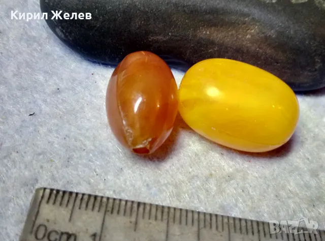 Две СТАРИ КАТАЛИН / БАКЕЛИТ ЗВЕНА ЗЪРНА от БРОЕНИЦА 48801, снимка 9 - Антикварни и старинни предмети - 48842244