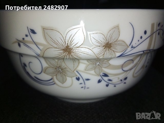 Комплект порцеланови купи - 3 бр. , снимка 3 - Сервизи - 41830679