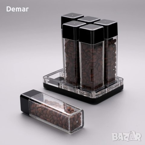 Комплект за съхранение на кафе на зърна еспресо стъклен - 25-28 g, снимка 5 - Буркани, бутилки и капачки - 41867244