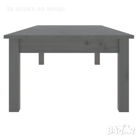 Кафе маса, сива, 110x50x30 см, борово дърво масив, снимка 5 - Маси - 47439848
