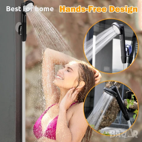 Преносим къмпинг душ с батерия с  LCD цифров дисплей acetek, снимка 5 - Къмпинг мебели - 50459816