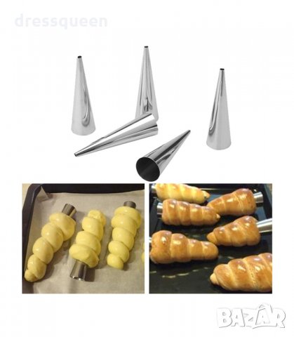 3134 МЕТАЛНИ ФУНИЙКИ ЗА СЛАДКИ С КРЕМ К-Т 16 БР., снимка 4 - Прибори за хранене, готвене и сервиране - 34238531