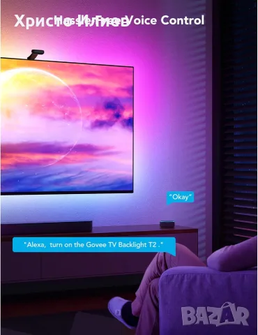 Смарт RGBIC LED лента за телевизор Govee Envisual TV Backlight T2 55-65 инча, снимка 8 - Лед осветление - 55960619