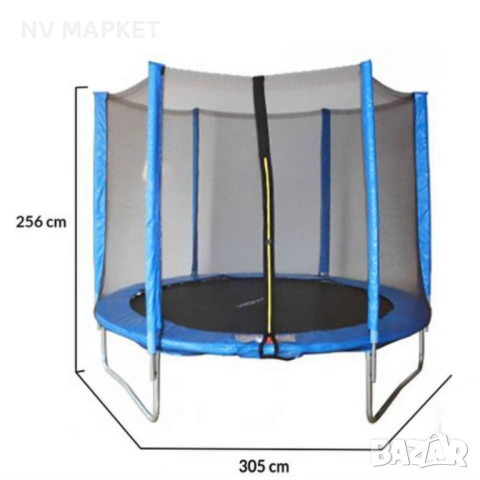 Батут с външна мрежа Jump 10ft ,160 x 50 x 21 cm. До 150кг, снимка 2 - Други стоки за дома - 53837682