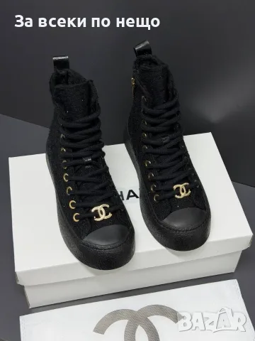Chanel Дамски Боти Тип Спортно-Елегантни Кецове Шанел - Различни Цветове Код E178, снимка 17 - Дамски боти - 55948183