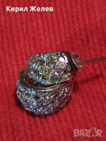 ПОСРЕБРЕНИ или СРЕБЪРНИ КРАСИВИ ОБЕЦИ с КРИСТАЛИ 19439, снимка 2 - Обеци - 31557442