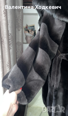 Голяма отстъпка Шикозно палто от бобър с норка , снимка 3 - Палта, манта - 44596428