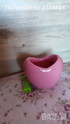 Гланцова керамична ваза сърце , снимка 5 - Вази - 52221652