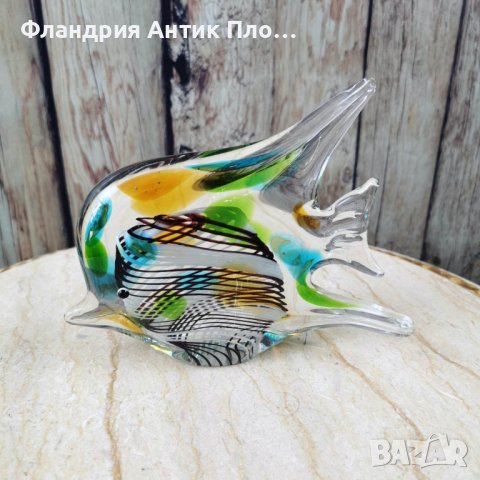 Тропическа рибка от стъкло, снимка 2 - Статуетки - 41265581