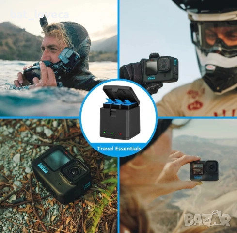 Нова Зарядна станция със 3 батерии Coolshow за  Go Pro 11/10/9, снимка 7 - Батерии, зарядни - 53756999