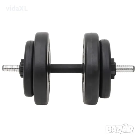 vidaXL Щанга и дъмбел с тежести 60 кг, снимка 4 - Фитнес уреди - 56146588