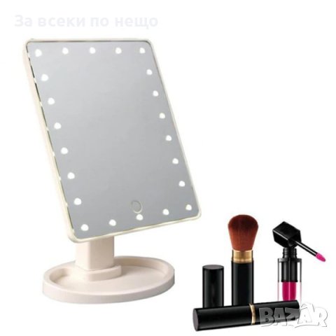 Голямо LED огледало с 22 LED лампи 360 градуса, снимка 2 - Други - 39318387