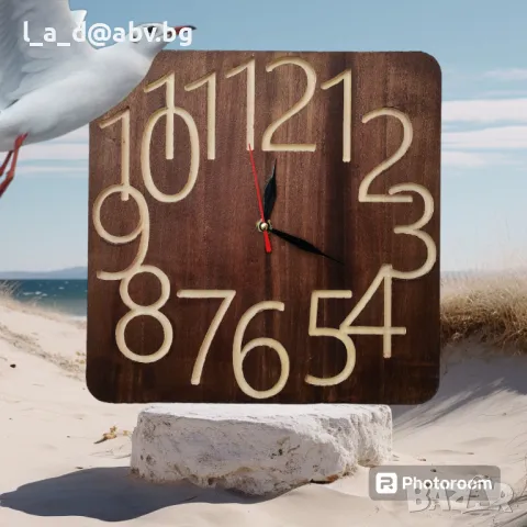 Дървени дизайнерски часовници за стена, снимка 4 - Стенни часовници - 50247926