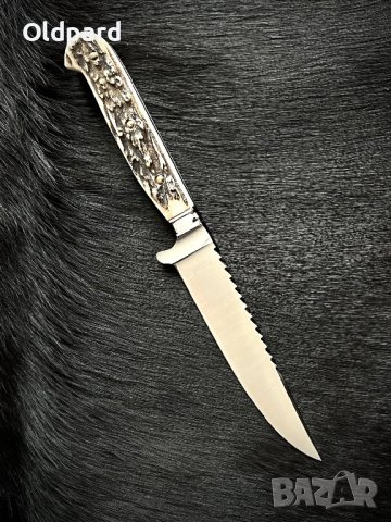 Класически немски (баварски) ловен нож с трион (Niker)., снимка 3 - Ножове - 40251880
