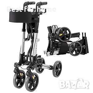 Ролатор за ходене и количка 2 в 1 лека и сгъваема от KESSER, снимка 11 - Инвалидни колички - 49866778