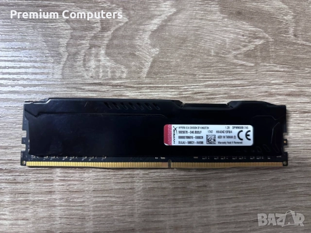 RAM памет Kingston HyperX FURY Black 4GB DDR4 2400MHz CL15 , снимка 2 - RAM памет - 56240493