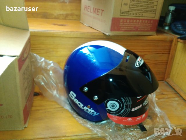 Каска за Скутер N16 -670455 Цвят-Графит/Сива/Червена/Синя, снимка 13 - Аксесоари и консумативи - 33215915