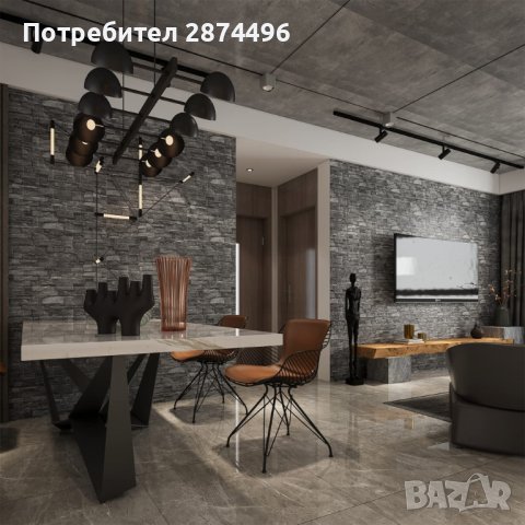 Сив  камък самозалепващ 3D тапет, снимка 15 - Други стоки за дома - 40592611