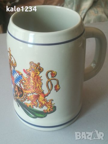 Немска халба за бира. Бавария. HUBER. Чаша. Герб. Germany. Голяма халба керамика. , снимка 9 - Колекции - 40668128