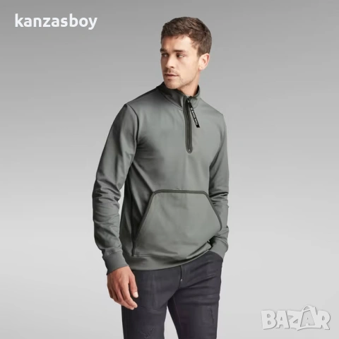 g-star half zip bound tweeter t - страхотна мъжка блуза КАТО НОВА С, снимка 2 - Блузи - 53236457