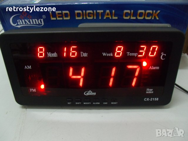 № 7089 дигитален LED часовник CAIXING , снимка 2 - Други стоки за дома - 41887725