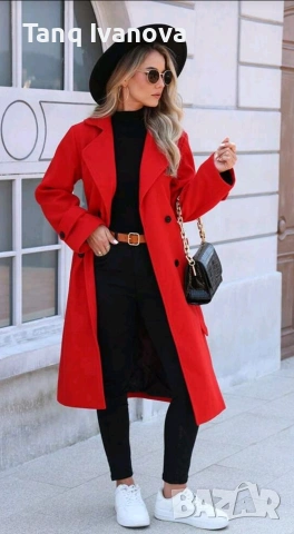 Дамско елегантно палто, снимка 3 - Палта, манта - 53631627