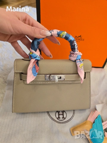 Налична чанта Hermes Mini Kelly, снимка 15 - Чанти - 53322393