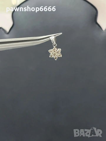 Сребърна висулка 925 проба - 0,89 гр, снимка 2 - Колиета, медальони, синджири - 53605733