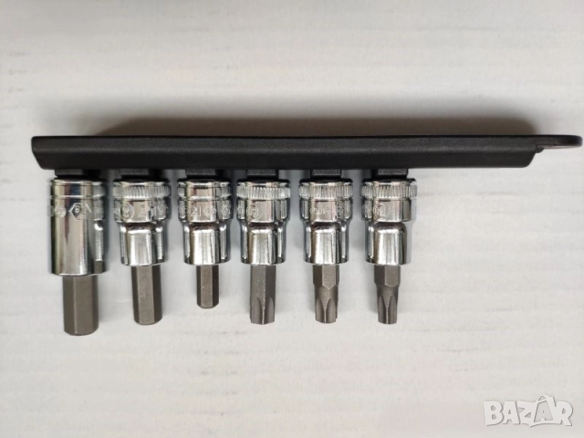 GENIUS TOOLS 14 части 1/4 3/8 вложки битове звезда KOBALT 6 броя 3/8 вложки с торкс и шестограми, снимка 4 - Други инструменти - 52928672
