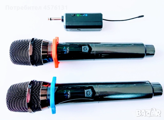 Безжични микрофони с LED дисплей 32-v, снимка 2 - Микрофони - 51496260