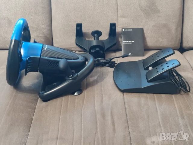  НОВ Геймърски волан с педали за компютър или конзола за игри, снимка 7 - Аксесоари - 51382500