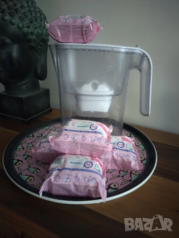 Кана с филтър за вода с 5 нови филтъра , снимка 1