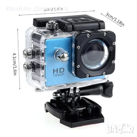 Водоустойчива спортна видеокамера HD 1080P 4K, снимка 4 - HD камери - 49860580