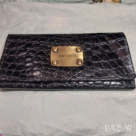 портфейл Jimmy Choo с релеф на крокодилска кожа, снимка 3 - Портфейли, портмонета - 52979621