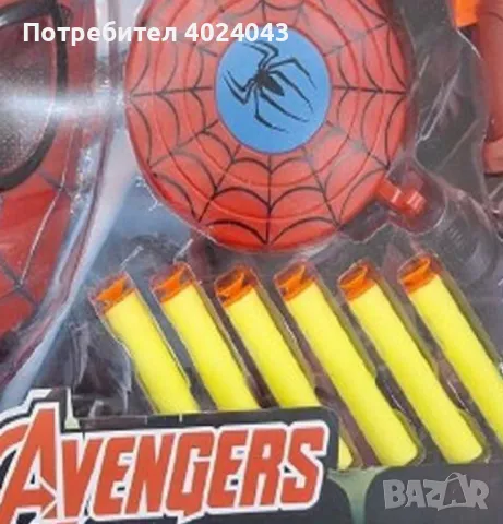 Забавен детски сет Спайдърмен с маска и пистолет, снимка 4 - Други - 47925608