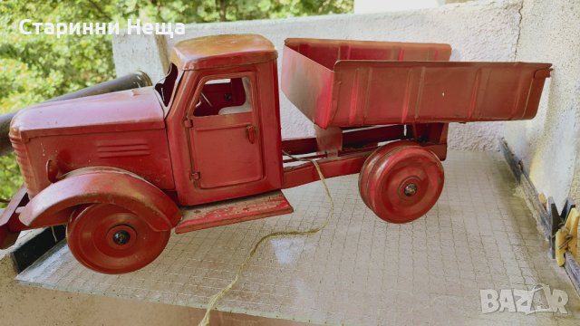 РЕДКАЖ Стар Метален Камион СИМ 1959г. Първия Модел Със Изцяло Метални Гуми Метално камионче , снимка 6 - Колекции - 41912703