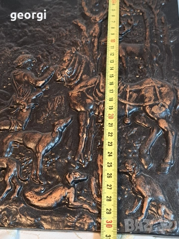 немско чугунено пано за стена ловни мотиви 34/2, снимка 5 - Декорация за дома - 53761310