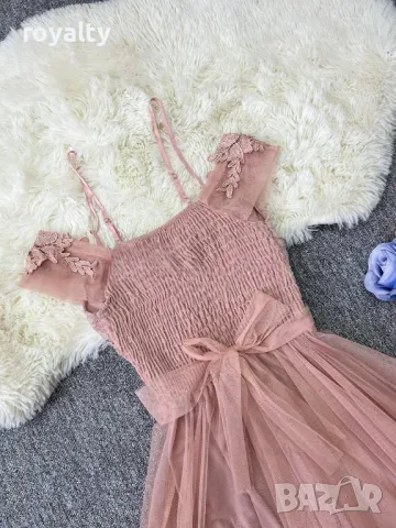 Дамска рокля с тюл и дантела Различни цветове , снимка 8 - Рокли - 50414565